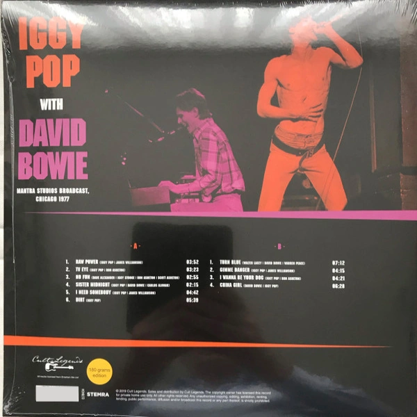 Vinyl Record Iggy Pop With David Bowie – Mantra Studios Broadcast, Chicago 1977 LP - img.1