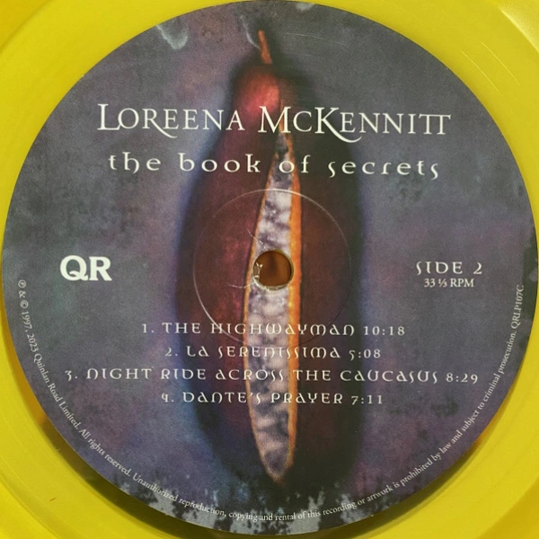 Vinyl Record Loreena McKennitt – The Book Of Secrets (Yellow, Transparent) LP - img.6