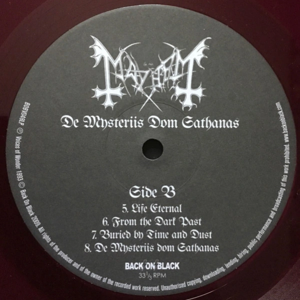Vinyl Record Mayhem - De Mysteriis Dom Sathanas (Purple) LP - img.6