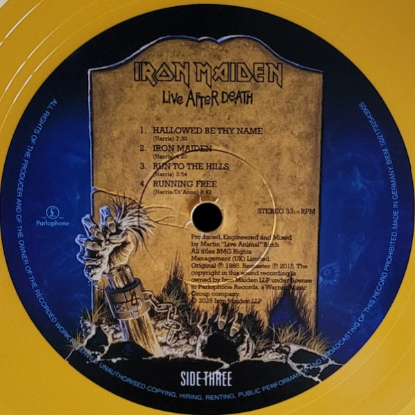 Vinyl Record Iron Maiden - Live After Death (Yellow & Blue) (RSD) - 2LP - img.7