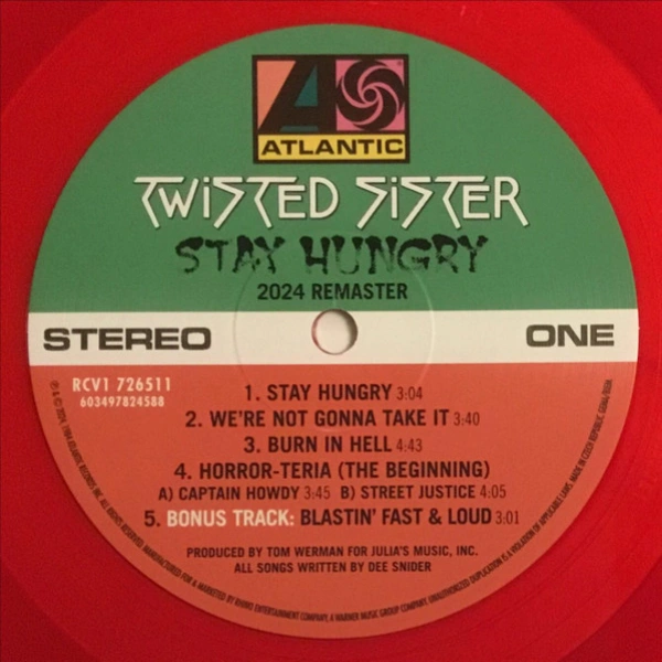 Vinyl Record Twisted Sister - Stay Hungry (40th Anniversary Edition,Translucent Red) - 2LP - img.3