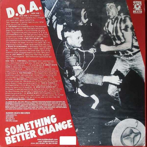 Vinyl Record D.O.A. - Something Better Change LP - img.1