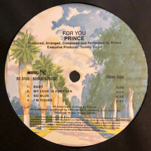 Vinyl Record Prince – For You - LP - img.5