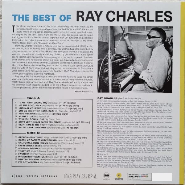 Vinyl Record Ray Charles – The Best Of Ray Charles (Yellow) LP - img.1