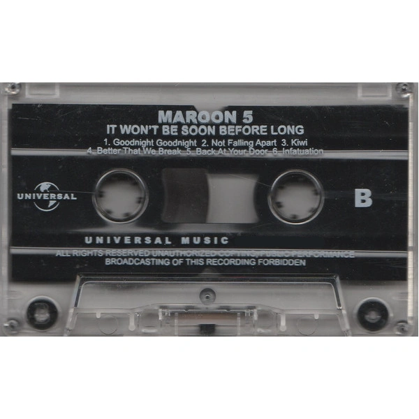 Сassette Tape Maroon 5 - It Wont Be Soon Before Long - img.4