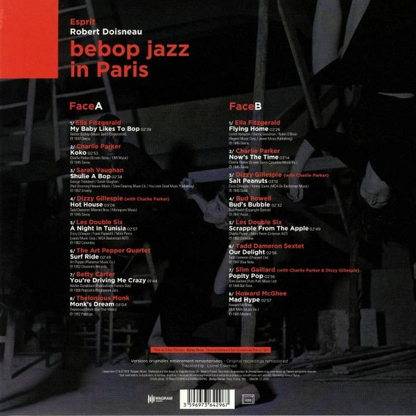 Vinyl Record Various – Bebop Jazz In Paris LP - img.1