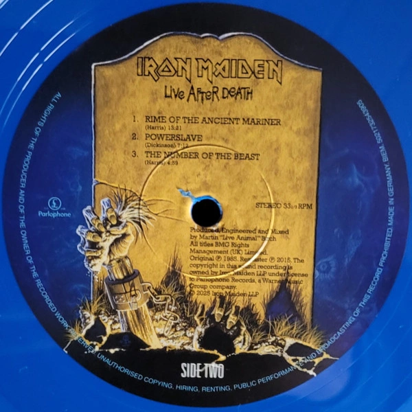 Vinyl Record Iron Maiden - Live After Death (Yellow & Blue) (RSD) - 2LP - img.5