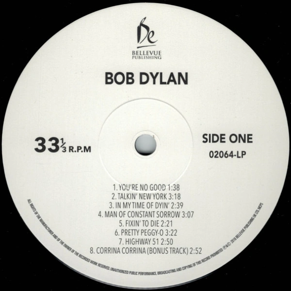 Vinyl Record Bob Dylan – Bob Dylan LP - img.2