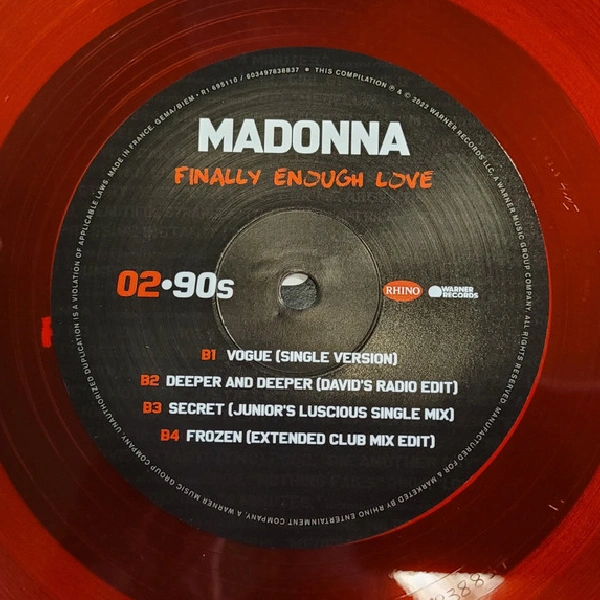 Vinyl Record Madonna - Finally Enough Love (Red, Limited) - 2LP - img.5