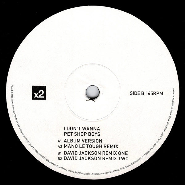 Vinyl Record Pet Shop Boys – I Don't Wanna LP - img.4