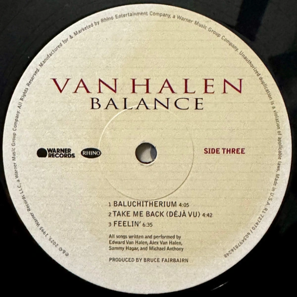 Vinyl Record Van Halen – Balance - 2LP - img.7