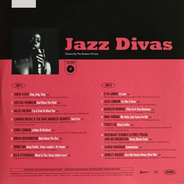 Vinyl Record Various – Jazz Divas (Classics By The Queens Of Jazz) LP - img.1