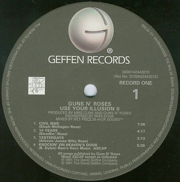 Vinyl Record Guns N' Roses - Use Your Illusion II - img.2