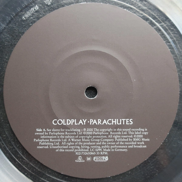 Vinyl Record Coldplay – Parachutes (Clear) LP - img.6