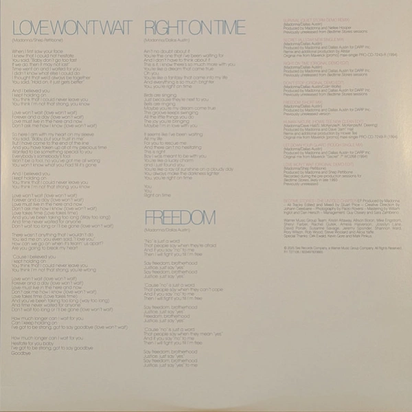 Vinyl Record Madonna - Bedtime Stories (The Untold Chapter) LP - img.5