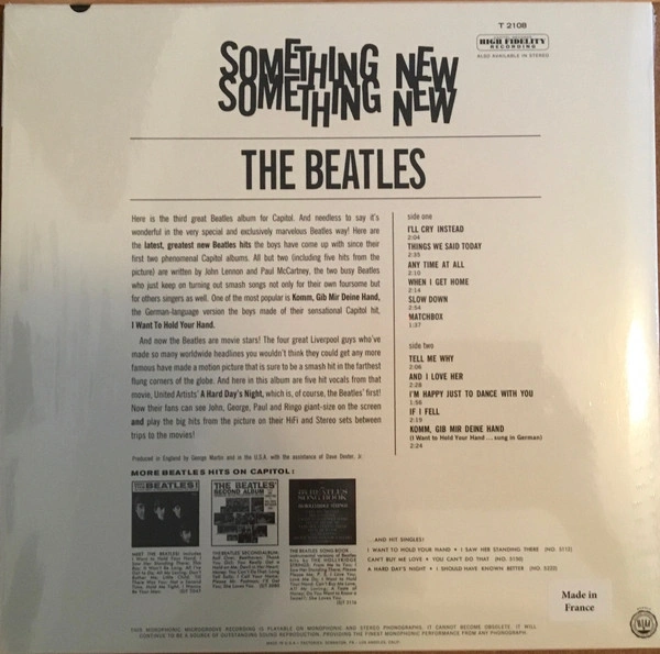 Vinyl Record The Beatles – Something New LP - img.1