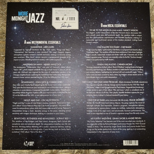 Vinyl Record Various – More Midnight Jazz - Black/Turquoise - LP - img.1
