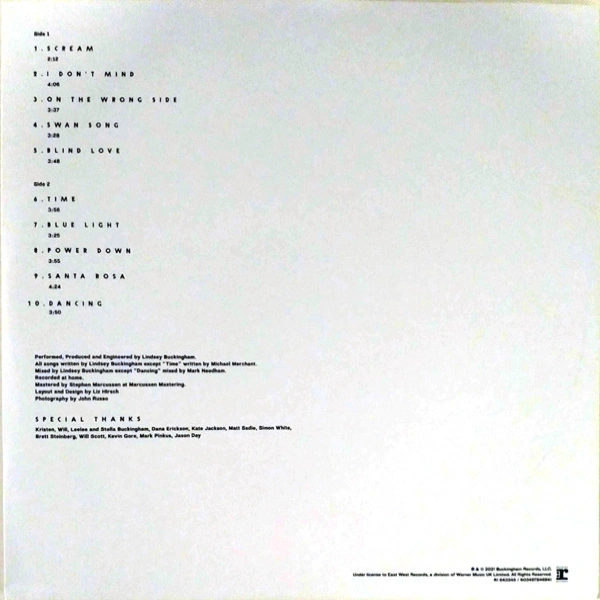 Vinyl Record Lindsey Buckingham – Lindsey Buckingham (Blue) (Indie Stores) LP - img.4