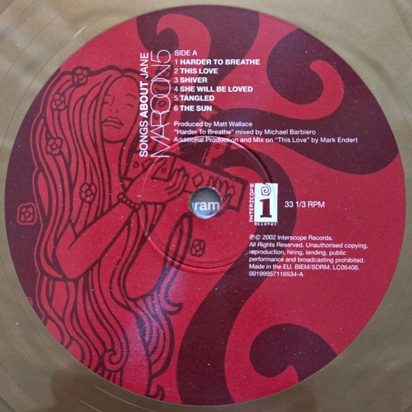 Vinyl Record Maroon 5 - Songs About Jane (coloured) LP - img.4