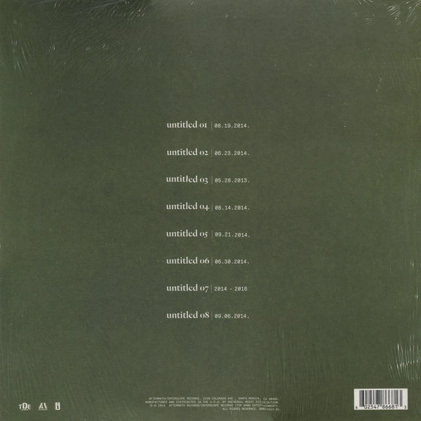 Vinyl Record Kendrick Lamar – Untitled Unmastered. LP - img.1