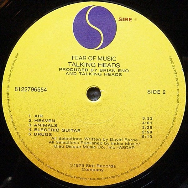 Vinyl Record Talking Heads - Fear Of Music LP - img.3