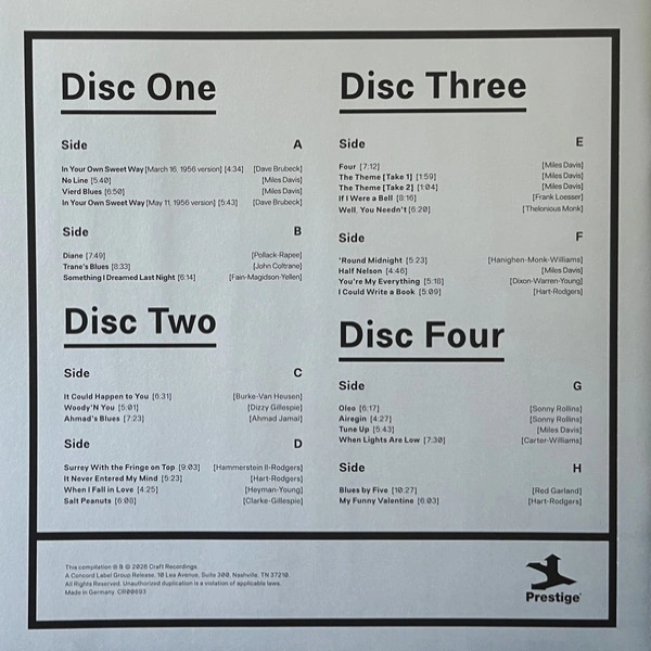 Vinyl Record Miles Davis - 56 (The Prestige Recordings) - 4LP - img.20