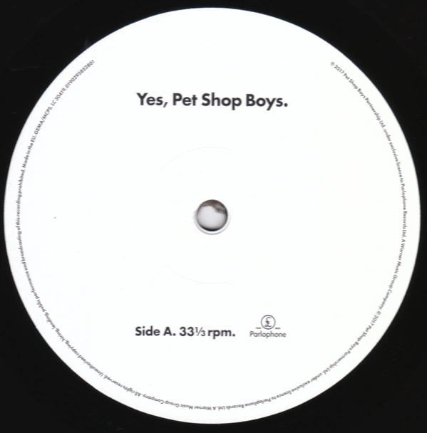 Vinyl Record Pet Shop Boys - Yes - img.2