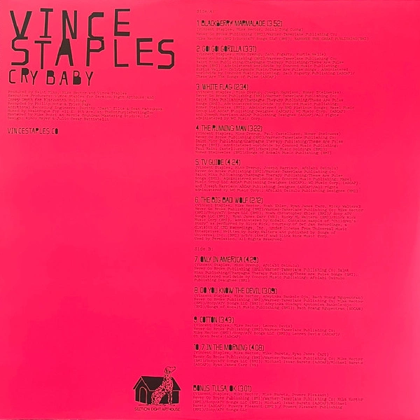 Vinyl Record Vince Staples - Cry Baby LP - img.3