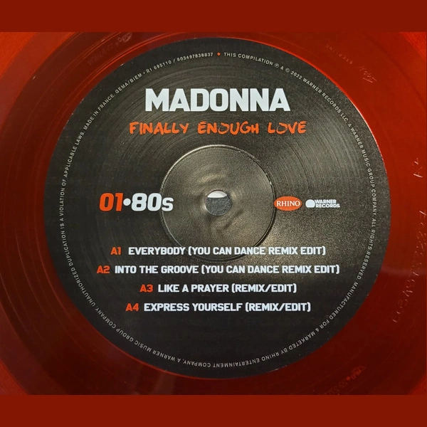 Vinyl Record Madonna - Finally Enough Love (Red, Limited) - 2LP - img.4