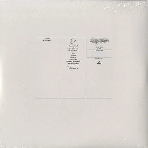 Vinyl Record Pet Shop Boys – Elysium LP - img.2