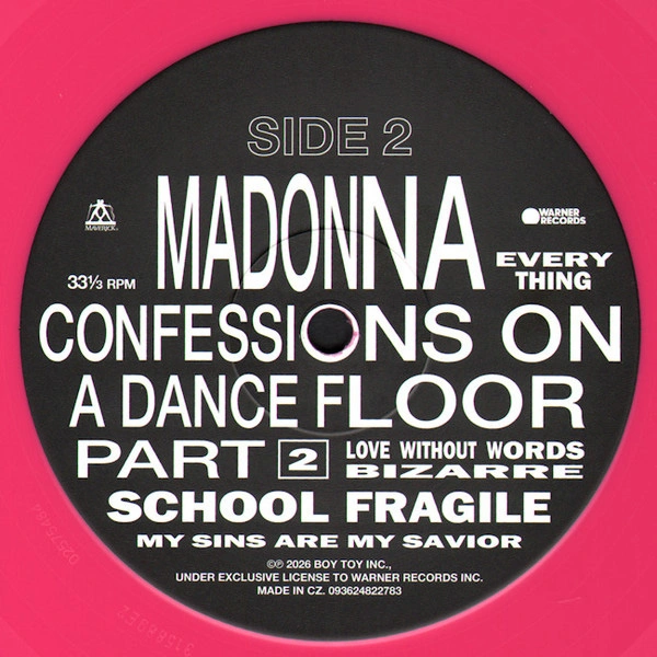Vinyl Record MADONNA Confessions II (Neon Pink) LP - img.2