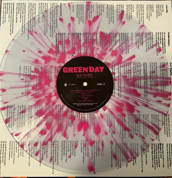 Vinyl Record Green Day - Saviors - Hot Pink Splatter - LP - img.2