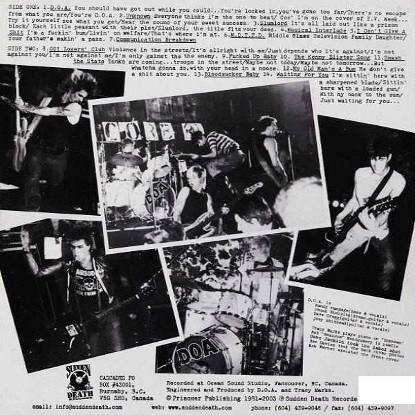 Vinyl Record D.O.A. - Hardcore 81 LP - img.1