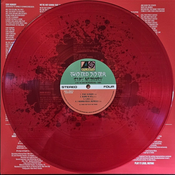 Vinyl Record Twisted Sister - Stay Hungry (40th Anniversary Edition,Translucent Red) - 2LP - img.14