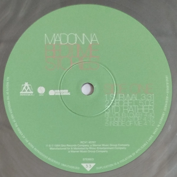 Vinyl Record Madonna - Bedtime Stories (coloured) LP - img.3
