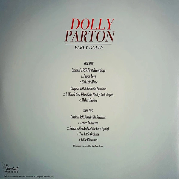 Vinyl Record Dolly Parton – Early Dolly (Coloured Pink) LP - img.1