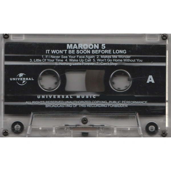 Сassette Tape Maroon 5 - It Wont Be Soon Before Long - img.3