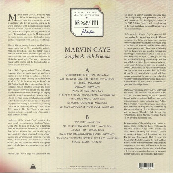 Vinyl Record Marvin Gaye – Songbook With Friends - Purple - LP - img.1