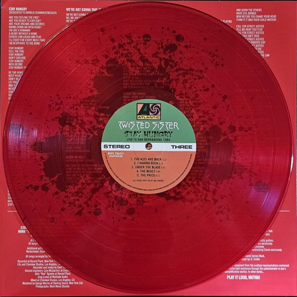 Vinyl Record Twisted Sister - Stay Hungry (40th Anniversary Edition,Translucent Red) - 2LP - img.13