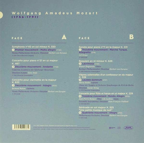 Vinyl Record Wolfgang Amadeus Mozart - Les Chefs dСuvres - LP - img.1
