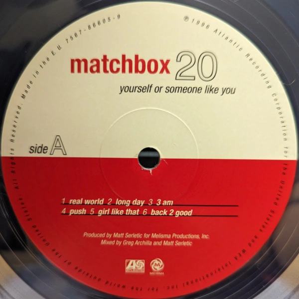 Vinyl Record Matchbox Twenty - Yourself or Someone Like You (Crystal Clear) LP - img.2