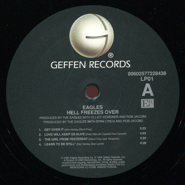Vinyl Record Eagles - Hell Freezes Over - img.2