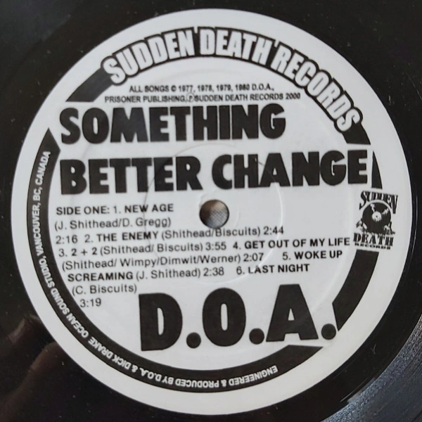 Vinyl Record D.O.A. - Something Better Change LP - img.2