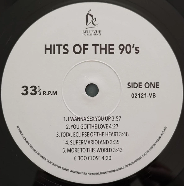 Vinyl Record Various – Hits Of The 90's LP - img.1
