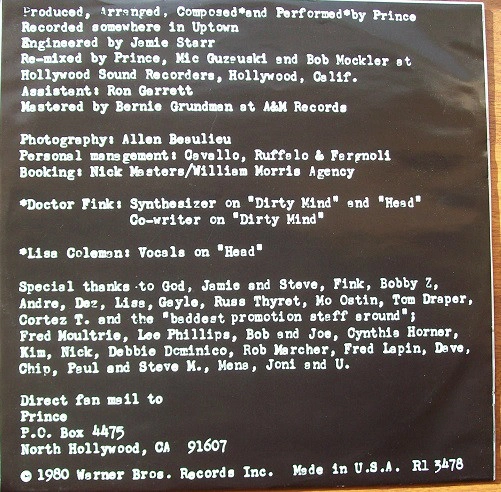 Vinyl Record Prince - Dirty Mind - img.3
