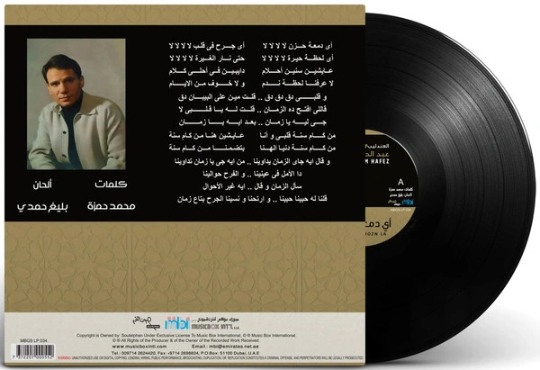 Vinyl Record Abdel Halim Hafez - Ay Dameet Hozn La - LP - img.1