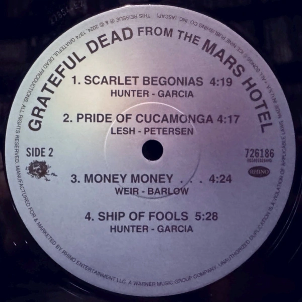 Vinyl Record Grateful Dead - From The Mars Hotel LP - img.3