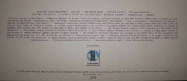 Vinyl Record Joni Mitchell - Court And Spark - img.2