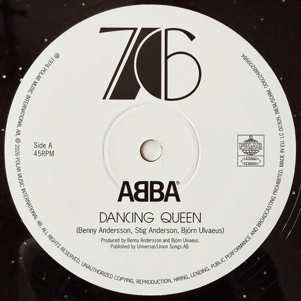 Vinyl Record ABBA - Dancing Queen (Black w/ Sparkles, 50th Anniversary) LP - img.4