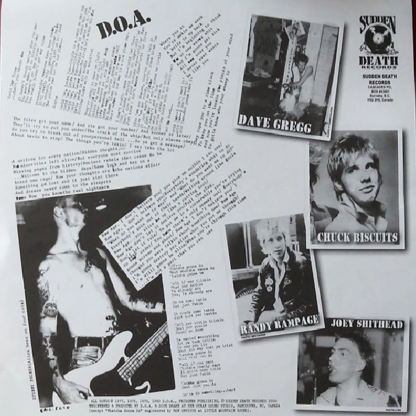 Vinyl Record D.O.A. - Something Better Change LP - img.4